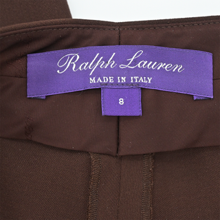 RALPH LAUREN | Brown Wide-Leg Dress Pants