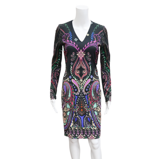 Abito Multicolored Paisley Dress