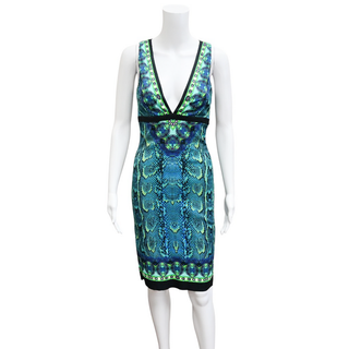 ROBERTO CAVALLI | Snake & Kaleidoscope Print Dress