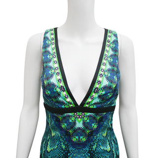 ROBERTO CAVALLI | Snake & Kaleidoscope Print Dress