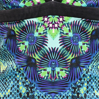 ROBERTO CAVALLI | Snake & Kaleidoscope Print Dress