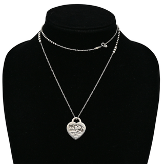 TIFFANY & CO | Return To Tiffany Etched Heart &amp; Arrow Pendant Necklace