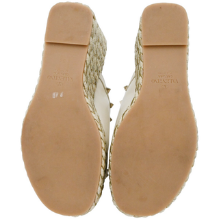 VALENTINO | Ivory Braided Rockstud Wedges