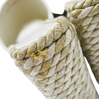 VALENTINO | Ivory Braided Rockstud Wedges