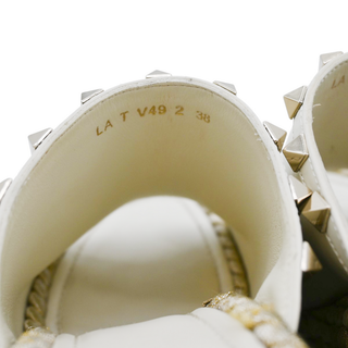 VALENTINO | Ivory Braided Rockstud Wedges
