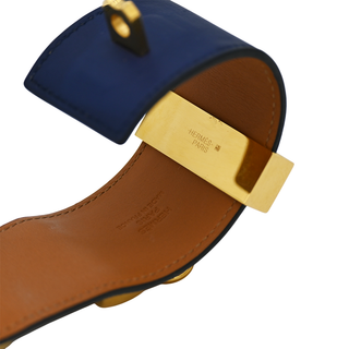 HERMES | Blue Leather Collier de Chien Bracelet