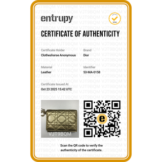 DIOR | Gold Metallic Lady Dior Lotus Wallet