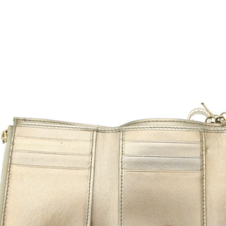 DIOR | Gold Metallic Lady Dior Lotus Wallet