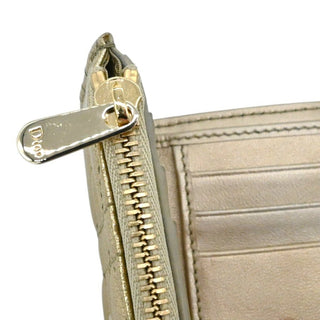 DIOR | Gold Metallic Lady Dior Lotus Wallet