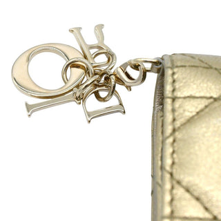 DIOR | Gold Metallic Lady Dior Lotus Wallet