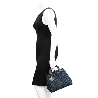 DIOR | Dark Blue Denim Cannage Toujours Handle Bag