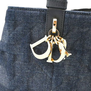 DIOR | Dark Blue Denim Cannage Toujours Handle Bag