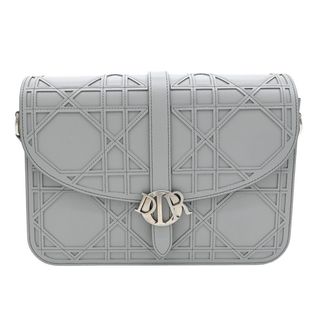 DIOR | Gray Cosmo Laser Cut Cannage Leather Crossbody Bag