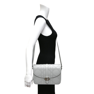DIOR | Gray Cosmo Laser Cut Cannage Leather Crossbody Bag