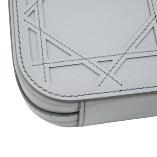 DIOR | Gray Cosmo Laser Cut Cannage Leather Crossbody Bag