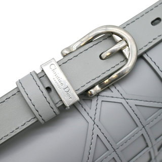 DIOR | Gray Cosmo Laser Cut Cannage Leather Crossbody Bag