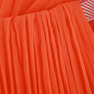 ALICE + OLIVIA | Sunset Orange Pleated Midi Dress