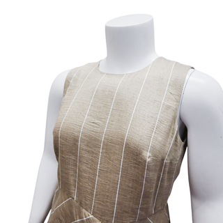 LAFAYETTE148 | Quarry Striped Linen-Blend Midi Dress