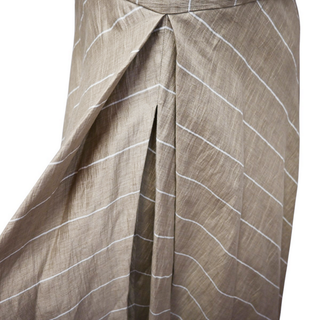 LAFAYETTE148 | Quarry Striped Linen-Blend Midi Dress