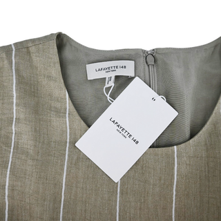 LAFAYETTE148 | Quarry Striped Linen-Blend Midi Dress