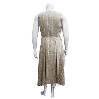 LAFAYETTE148 | Quarry Striped Linen-Blend Midi Dress