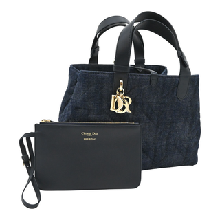 DIOR | Dark Blue Denim Cannage Toujours Handle Bag