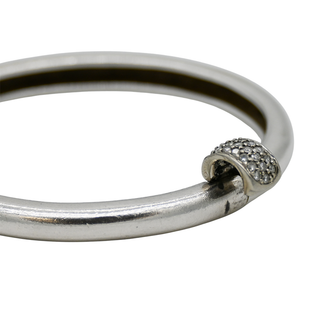 SLANE & SLANE | Sterling Silver Diamond Bangle