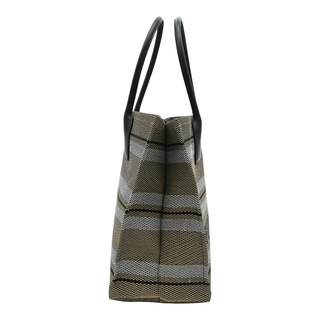 FERRAGAMO | Signature Striped Woven Tote Bag