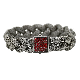 JOHN HARDY | Classic Red Sapphire Braided Chain Bracelet