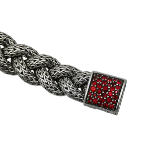 JOHN HARDY | Classic Red Sapphire Braided Chain Bracelet