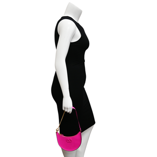 VALENTINO | VLogo Pink Leather Mini Shoulder Bag