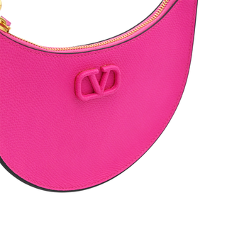 VALENTINO | VLogo Pink Leather Mini Shoulder Bag