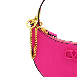 VALENTINO | VLogo Pink Leather Mini Shoulder Bag