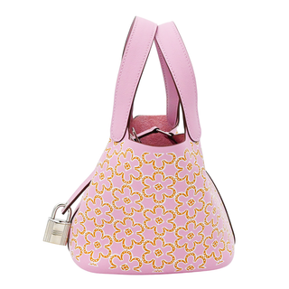 HERMES | Mauve Sylvestre Picotin Lock Lucky Daisy Micro Bag