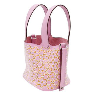 HERMES | Mauve Sylvestre Picotin Lock Lucky Daisy Micro Bag