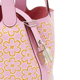 HERMES | Mauve Sylvestre Picotin Lock Lucky Daisy Micro Bag