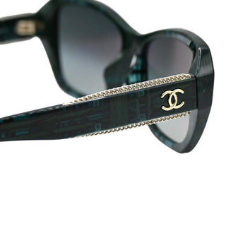 CHANEL | Green CC Butterfly Sunglasses