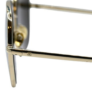 CHANEL | CC Gold-Metal Square Sunglasses