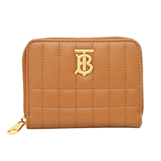 BURBERRY | Maple Brown Mini Lola Quilted Leather Wallet