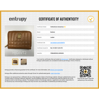 BURBERRY | Maple Brown Mini Lola Quilted Leather Wallet