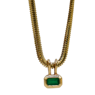 ZOE CHICCO | 14K Emerald Pendant Necklace