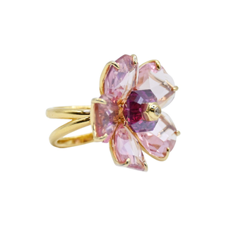 SWAROVSKI | Florere Pink Flower Cocktail Ring
