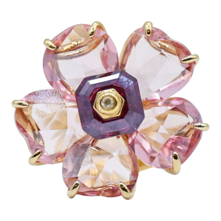 SWAROVSKI | Florere Pink Flower Cocktail Ring