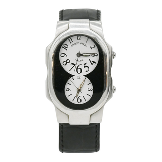 PHILIP STEIN | Teslar Dual Time Leather-Strap Watch