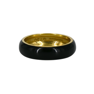 HIDALGO | 18K Black Enamel Ring