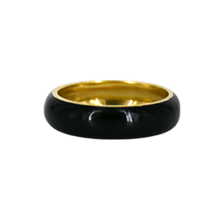 HIDALGO | 18K Black Enamel Ring