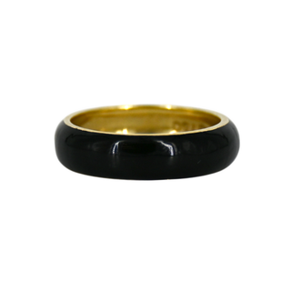 HIDALGO | 18K Black Enamel Ring