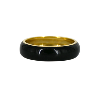 HIDALGO | 18K Black Enamel Ring