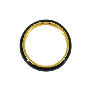 HIDALGO | 18K Black Enamel Ring