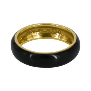 HIDALGO | 18K Black Enamel Ring